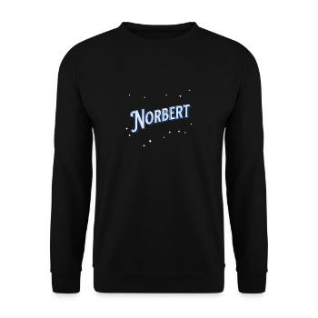 Norbert Namen personalized - Unisex Sweatshirt - black - Front - Alina (178cm) & Michal (187cm)