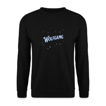 Wolfgang Namen personalisiert - Unisex Pullover - Schwarz - Vorne - Alina (178cm) & Michal (187cm)