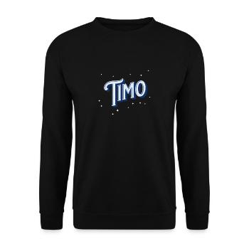 Nom Timo personnalisé - Sweat-shirt Unisexe - noir - Devant - Alina (178cm) & Michal (187cm)