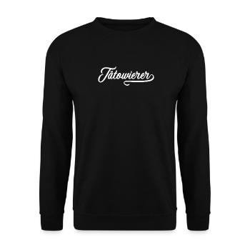 Tätowierer vintage - Sweat-shirt Unisexe - noir - Devant - Alina (178cm) & Michal (187cm)