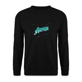 Armin's name personalized - Unisex Sweatshirt - black - Front - Alina (178cm) & Michal (187cm)