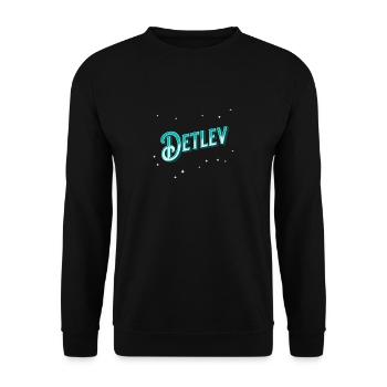 Detlev Namen personalisiert - Unisex Pullover - Schwarz - Vorne - Alina (178cm) & Michal (187cm)