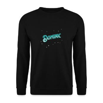 Dominic's name personalized - Unisex Sweatshirt - black - Front - Alina (178cm) & Michal (187cm)