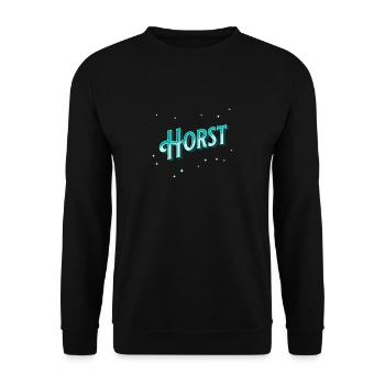 Horst Namen personalisiert - Unisex Pullover - Schwarz - Vorne - Alina (178cm) & Michal (187cm)