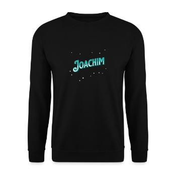 Joachim Namen personalisiert - Unisex Pullover - Schwarz - Vorne - Alina (178cm) & Michal (187cm)