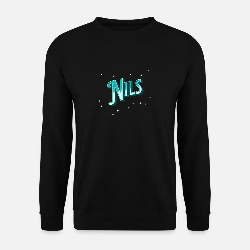 Nil's name personalized - Unisex Sweatshirt - black