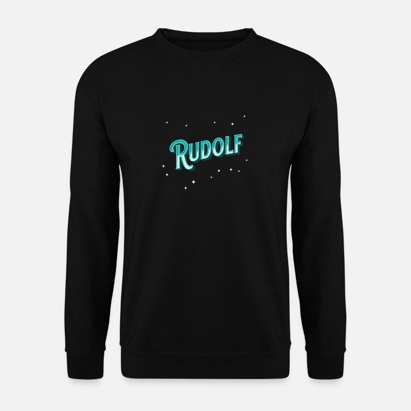 Rudolf name personalized - Unisex Sweatshirt - black