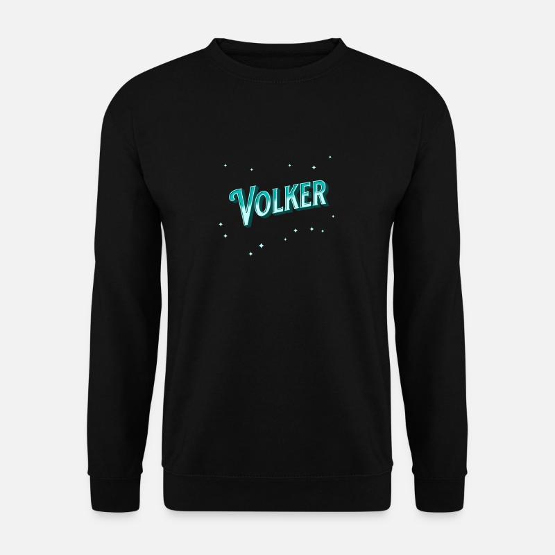 Volker Namen personalisiert - Unisex Pullover - Schwarz