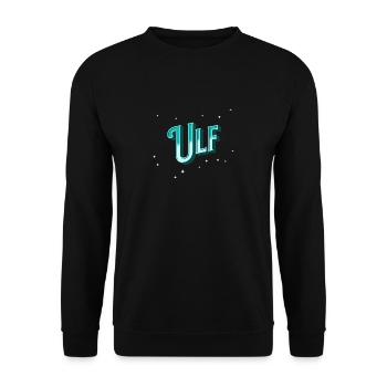 Ulf name personalized - Unisex Sweatshirt - black - Front - Alina (178cm) & Michal (187cm)