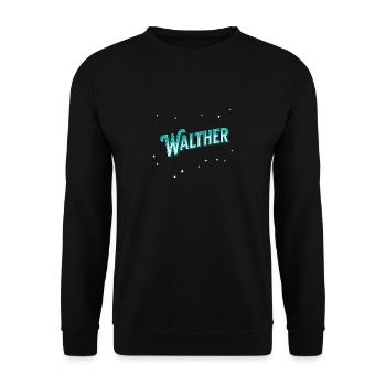 Walther Namen personalisiert - Unisex Pullover - Schwarz - Vorne - Alina (178cm) & Michal (187cm)