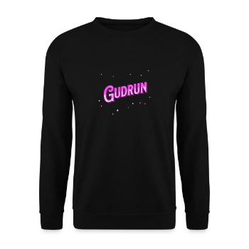 Gudrun Namen personalisiert - Unisex Pullover - Schwarz - Vorne - Alina (178cm) & Michal (187cm)