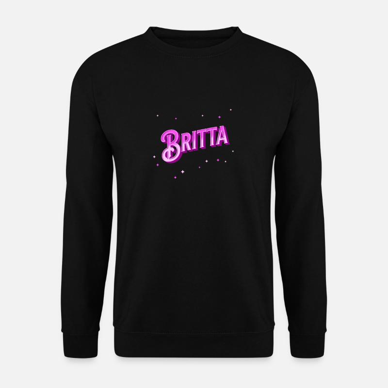 Britta name personalized - Unisex Sweatshirt - black