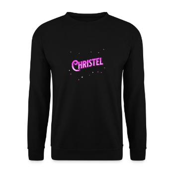 Le prénom de Christel personnalisé - Sweat-shirt Unisexe - noir - Devant - Alina (178cm) & Michal (187cm)