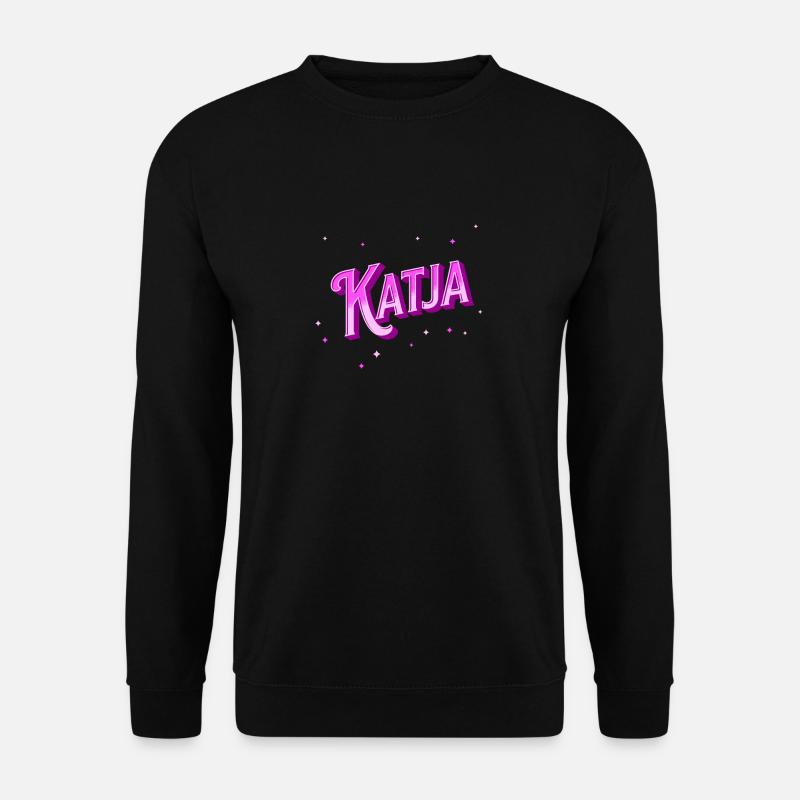 Katja Namen personalisiert - Unisex Pullover - Schwarz