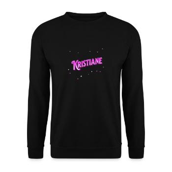 Kristiane Namen personalisiert - Unisex Pullover - Schwarz - Vorne - Alina (178cm) & Michal (187cm)
