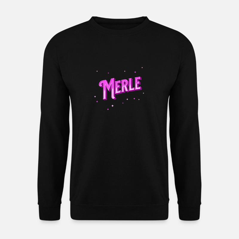 Merle name personalized - Unisex Sweatshirt - black