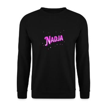 Nom Nadja personnalisé - Sweat-shirt Unisexe - noir - Devant - Alina (178cm) & Michal (187cm)