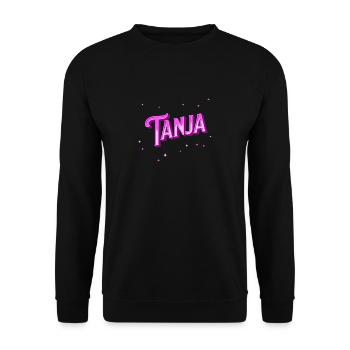 Nom Tanja personnalisé - Sweat-shirt Unisexe - noir - Devant - Alina (178cm) & Michal (187cm)