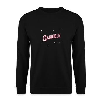 Gabriele's name personalized - Unisex Sweatshirt - black - Front - Alina (178cm) & Michal (187cm)