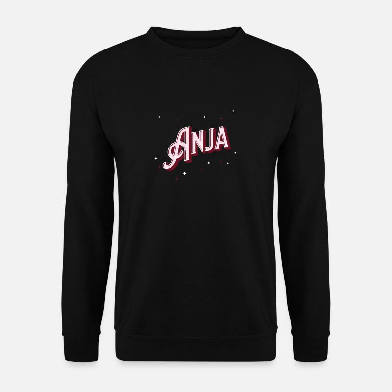 Anja name personalized - Unisex Sweatshirt - black