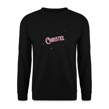 Le prénom de Christel personnalisé - Sweat-shirt Unisexe - noir - Devant - Alina (178cm) & Michal (187cm)