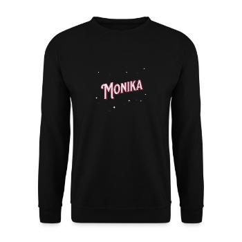 Nom Monika personnalisé - Sweat-shirt Unisexe - noir - Devant - Alina (178cm) & Michal (187cm)