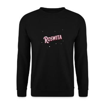 Roswitha's name personalized - Unisex Sweatshirt - black - Front - Alina (178cm) & Michal (187cm)