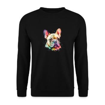 Français Bulldog pour les amoureux des chiens - Sweat-shirt Unisexe - noir - Devant - Alina (178cm) & Michal (187cm)
