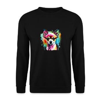 Chihuahua pour les amoureux des chiens Maîtresse Maître - Sweat-shirt Unisexe - noir - Devant - Alina (178cm) & Michal (187cm)