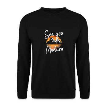 Madeira Berg Wandern im Madeira - Unisex Pullover - Schwarz - Vorne - Alina (178cm) & Michal (187cm)