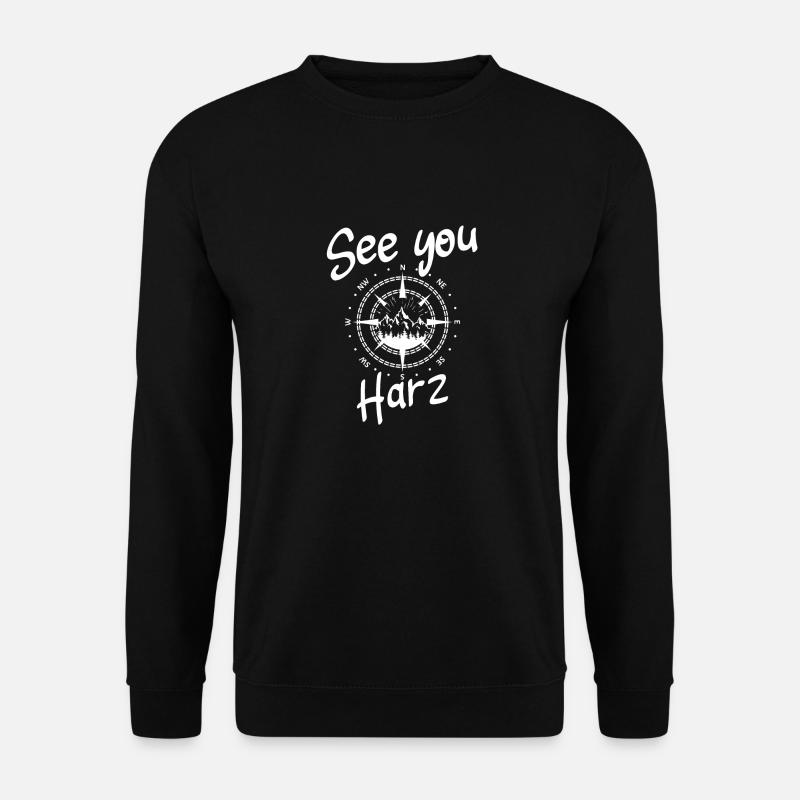 Harz Skifahren Erzgebirge Snowboarden - Unisex Pullover - Schwarz