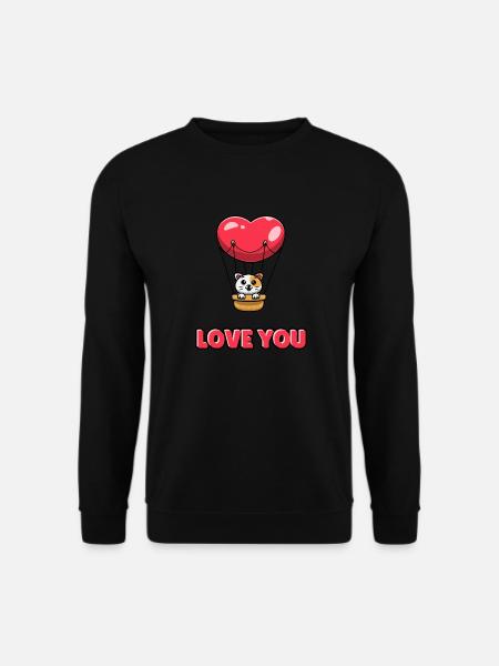 Love You Hot Air Balloon - Unisex Sweatshirt - black