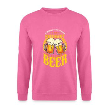 Selon mon miroir je suis enceinte - Sweat-shirt Unisexe - rose - Devant