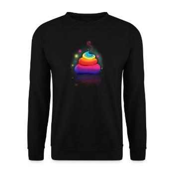 Merde arc-en-ciel - merde arc-en-ciel - Sweat-shirt Unisexe - noir - Devant - Alina (178cm) & Michal (187cm)
