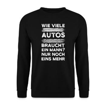 Auto Mechaniker Autos Geschenk - Unisex Pullover - Schwarz - Vorne - Alina (178cm) & Michal (187cm)