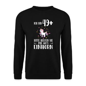 Geburtstag Geburtstagfeier fünfzig Jahre alt Gesch - Unisex Pullover - Schwarz - Vorne - Alina (178cm) & Michal (187cm)