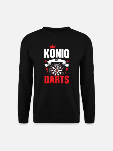 Darts Darten Darter Geschenk - Unisex Pullover - Schwarz