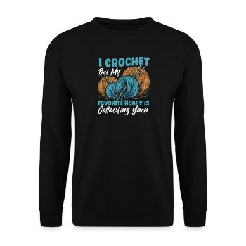 crochet crochet fil à tricoter crochet - Sweat-shirt Unisexe - noir - Devant - Alina (178cm) & Michal (187cm)