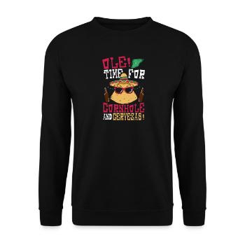 Cornhole and Cervezas Cinco de Mayo Cornhole - Unisex Sweatshirt - black - Front - Alina (178cm) & Michal (187cm)
