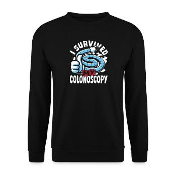 Endoscopy diagnosis, colonoscopy - Unisex Sweatshirt - black - Front - Alina (178cm) & Michal (187cm)