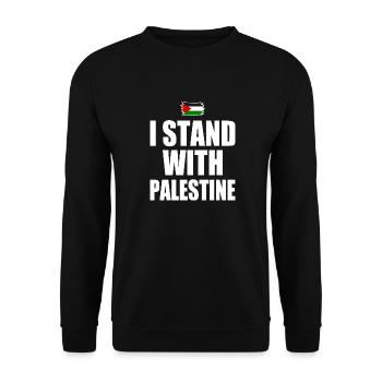 I Stand with palestine - Sweat-shirt Unisexe - noir - Devant - Alina (178cm) & Michal (187cm)