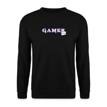 Jeder gamer braucht sein bunny! - Unisex Pullover - Schwarz - Vorne - Alina (178cm) & Michal (187cm)