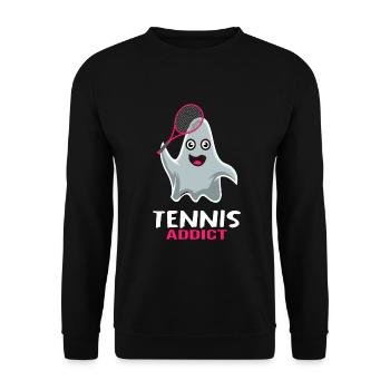 Match de tennis Balle Joueur de tennis Tennis Ghost - Sweat-shirt Unisexe - noir - Devant - Alina (178cm) & Michal (187cm)