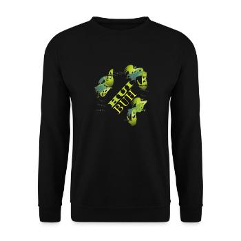 HUI BUH/Geisteralarm - Unisex Pullover - Schwarz - Vorne - Alina (178cm) & Michal (187cm)