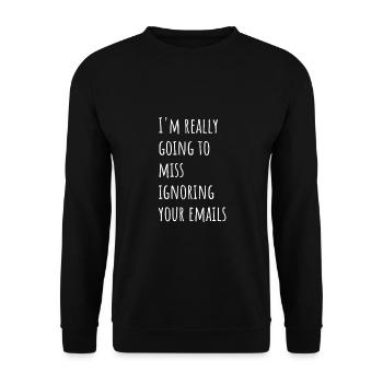 Départ d’un collègue - Sweat-shirt Unisexe - noir - Devant - Alina (178cm) & Michal (187cm)