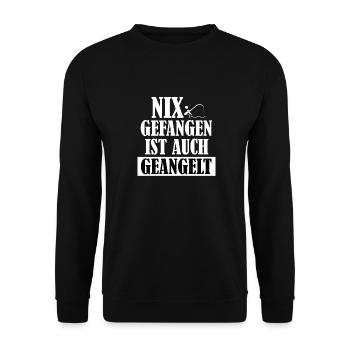 Angeln - Unisex Pullover - Schwarz - Vorne - Alina (178cm) & Michal (187cm)
