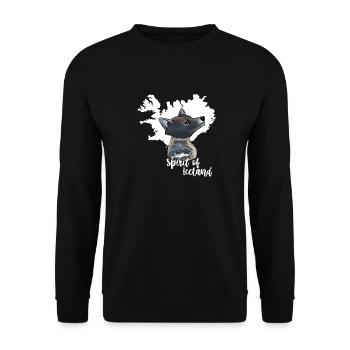 Polar fox Iceland - Unisex Sweatshirt - black - Front - Alina (178cm) & Michal (187cm)