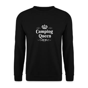 Camping Queen - Sweat-shirt Unisexe - noir - Devant - Alina (178cm) & Michal (187cm)