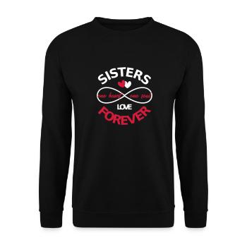 Sisters forever BFF - Unisex Sweatshirt - black - Front - Alina (178cm) & Michal (187cm)