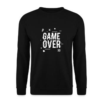 Game Over (v6) - Sweat-shirt Unisexe - noir - Devant - Alina (178cm) & Michal (187cm)
